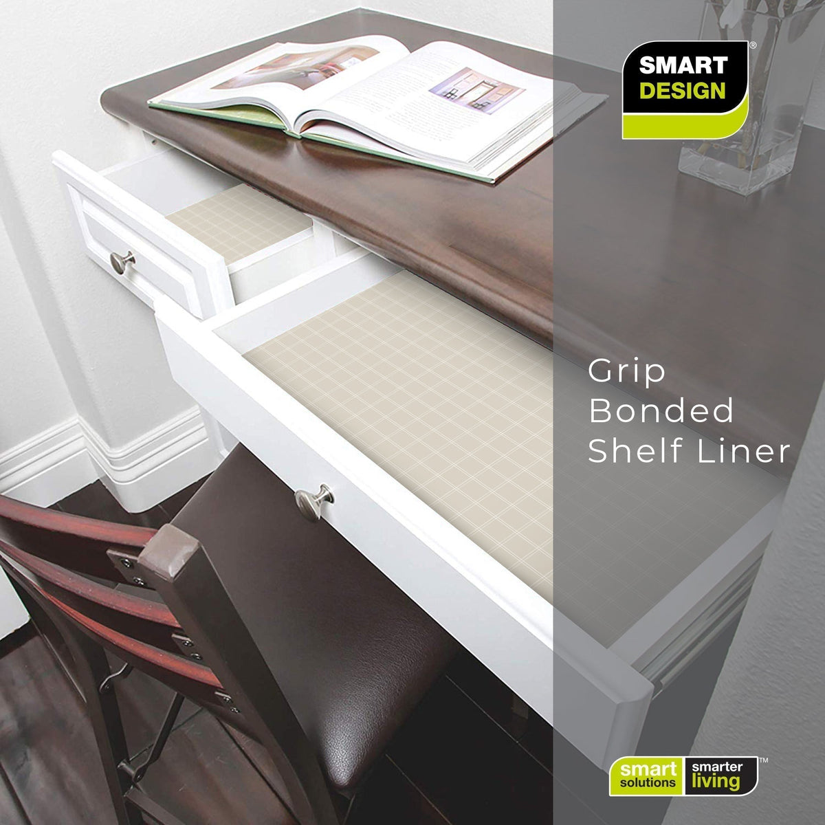 Bonded Grip Shelf Liner - 18 Inch x 5 Feet - Non-Adhesive
