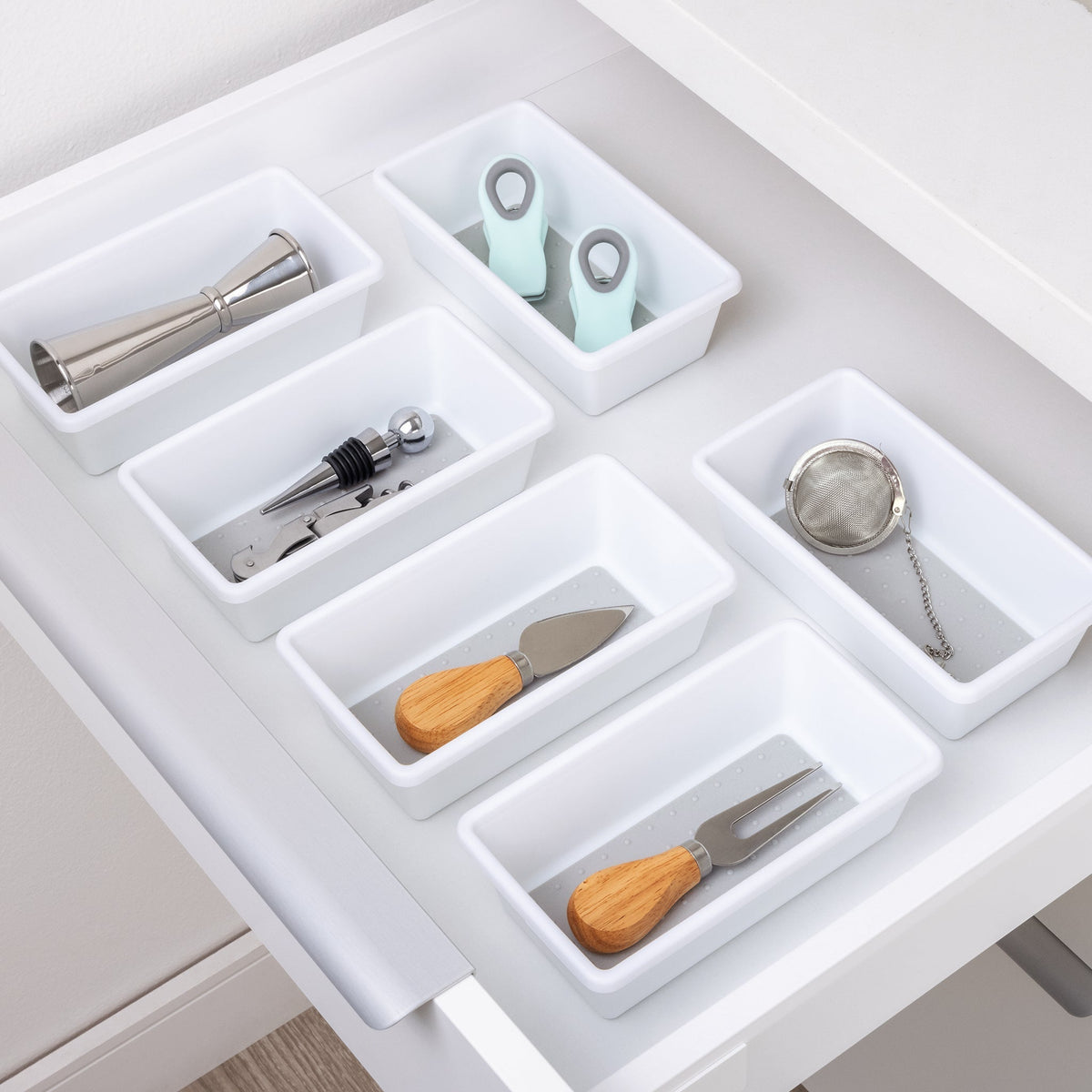 Plastic Drawer Organizer – BPA Free – 6.75" x 3.75" – White